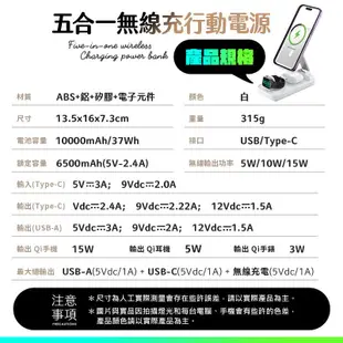 FJ 五合一無線充行動電源 好【神】充 行動充 行動電源 充電器 快充 充電頭 豆腐頭 無線充 電池 快充頭 充電