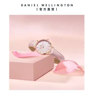 Daniel Wellington DW 錶帶 Petite Croc Rouge 12mm粉色鱷魚壓紋皮革錶帶-玫瑰金框 DW00200311