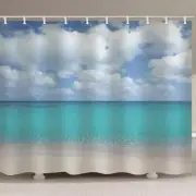 Subtitle Segmentation 3D Shower Curtain Waterproof Fabric Bathroom Decoration