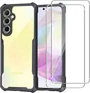 Case for Samsung Galaxy A35 5G + [2 Pack] Screen Protector, Electro-weideworld Ultra Thin Shockproof Protective Phone Cover