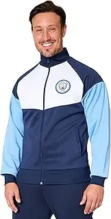 MANCHESTER CITY F.C. Mens Zip Up Track Jacket with Pockets