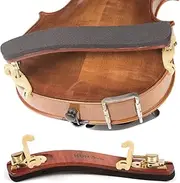 Kun Bravo Collapsible 4/4 Violin Shoulder Rest - Hardwood and Brass