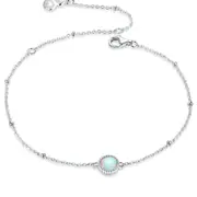 Link Chain Bracelet for Women Silver plating Bracelets with Charms Anniversary Gifts