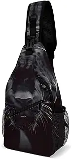 [YKLBV] Lightweight Chest Bag Crossbody Bag Black Labrador Puppy Sling Backpack for Women Men Sports Travel