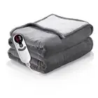 Electric Heated Blanket Throw,50" x 60"Thickened Flannel and Sherpa with 3 Ho...