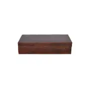 Leatherkart Leather Cufflinks / Tie-Pin Box - Dark Brown