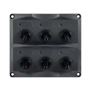 Bowline Switch Panel 6 Gang Black