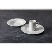 Fortessa Amanda White Embossed Pasta Bowl, Set of 4