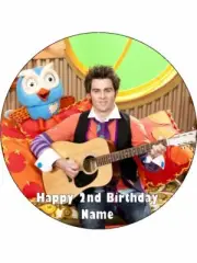 GIGGLE & HOOT Cake Toppers 19cm Edible Icing Image Birthday Decoration
