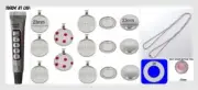 10 Pendant Button Kit 23mm Kit Make Fab BUTTON Pendants Antique Copper Leather