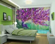 3D Tree river 6 Blockout Photo Curtain Printing Curtains Drapes Fabric Window AU