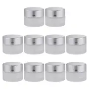 10 Pcs Frosted Glass Cream Bottle Empty Jars Sample Travel Mini Small