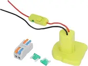 Converter with 30A Fuse for Ryobi 18v - Tight Hold Battery Adapter Over Current