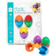 First Creations Easi-Grip Egg Shaped Crayons Assorted 3 Pack