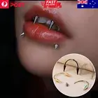 Vampire Smiley Surgical Steel Barbell Piercing Tiger Teeth Nail Body Jewelry AU