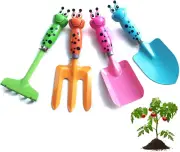 4 Pcs Kids Gardening Tools Set，Garden Tools Set Metal Hand Shovel Mini Garden...