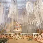 1x2M（WxH） Line String Curtain Flash Silver Sheer Curtain Valance Ceiling
