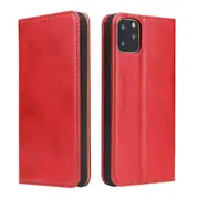 For iPhone 11 Pro Case Leather Flip Wallet Folio Protective Cover with Stand Red