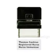 Personalised Self Inking Rubber Stamp Custom Business Name Address SMALL 14x38mm