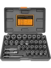 Bolt Extractor Kit, 32 Piece Stripped Bolt Extractor Socket Set, Rounded Bolt