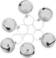 TOBBOMEY 6pcs Pet Bells for Dogs Kittens Loud Collar Accessories for Agility Training Indoor Positioning Easy Installation Craft Bells for Engaging Fun