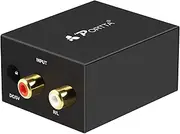 Analog to Digital Audio Converter, PORTTA Analogue 2 RCA R/L to SPDIF Toslink Coaxial Adapter, ADC Converter, Compatible with PS3, PS4, Xbox, DVD Blu-ray, HDTV, Apple TV, Amplifier, Soundbar