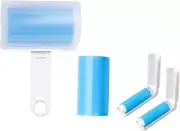 Reusable Lint Roller 4 Pack, Washable Sticky Lint Roller Pet Hair Remover Brush