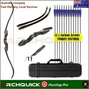 Deerseeker Archery Wooden Takedown Recurve Hunting Bow set 60 inch 30-60lb RH