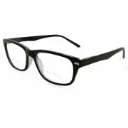 In Style Eyes Seymore Retro BiFocal Reading Glasses Clear Grey 1.00
