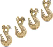 Heavy-Duty 1/4" Clevis Grab Hooks (4-Pack) for Grade 70 Chain, 3,600 lbs