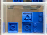 LEGO Parts - Blue Tile, Modified 2 x 2 with Studs on Edge - No 33909 - QTY 5