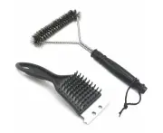 2x Stainless Stee Barbecue BBQ Wire Cleaning Brush & Scraper Grill Oven Cleaner