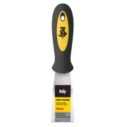 Poly 38mm Paint Scraper Stainless Steel Blade Full Length Blade Soft Grip Handle