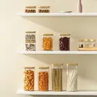 Transparent Sealed Plastic Food Jar Square Food Storage Container Kitchen