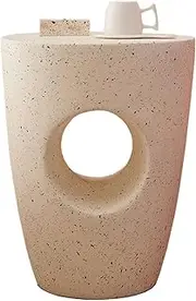 Side Table Small End Table, Round Side Table for Small Spaces, Coffee Tea Table Nightstand Home Decor for Living Room Balcony Bedroom Office,White End Tables Living Room
