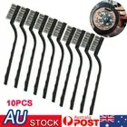 10x Small Wire Brush Set Stainless Steel Wire Brush DIY Paint Rust-Remover Tool
