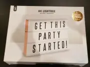 New Open Box Typo A4 lightbox Rose Gold 2 Sets of Letters Light Up Sign