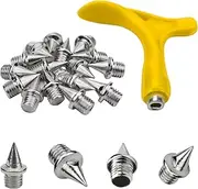 [ZEZEFUFU] 48pcs Track Spikes Stainless Steel Shoe Spikes with Spike Wrench for Sports Running Track Shoes