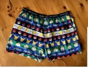 PETER ALEXANDER Men's Sleep Pyjama Shorts Pokemon Multicolour Cotton Size L