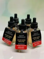 x5 Bath & Body Works Golden Berry Mistletoe Wallflowers Refills
