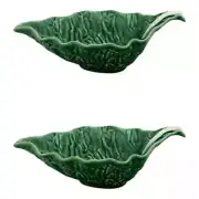 Bordallo Pinheiro Cabbage Gravy Boat - Set of 2