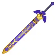 31.5" Replica Game Foam v2 Blue Hero Sword w/ Scabbard