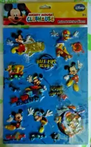 Sheet of 15 Raised Disney Stickers Mickey Mouse ClubHouse Goofy Donald