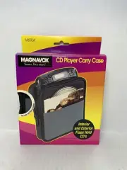 Magnavox CD Player Carry Case Interior & Exterior Flaps Hold CD’s NOS Walkman