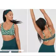 NWT Aerie Offline Goals Sports Bra Deep Forest Green Animal Print - M