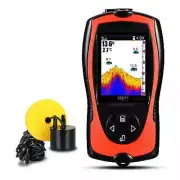 Portable Wired Sonar Fish Finder 100M Depth Echo Sounder 2.4 Inch TFT Color LCD