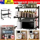 Expandable Microwave Oven Rack Horizontal Extension Microwave Shelf Stand AU