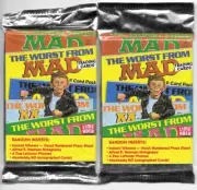 The Worst From Mad Trading Cards Two Packs SEALED UNOPENED 1992 Lime Rock