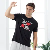 在飛比找momo購物網優惠-【NAUTICA】男裝撞色旗語環保短袖T恤(黑色)