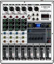 Black Professional Audio Mixer with 16 DSP Effects & Built-in Bluetooth Function